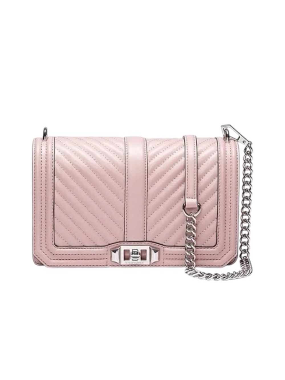 Rebecca Minkoff Chevron Love Crossbody Bag Vintage Pink